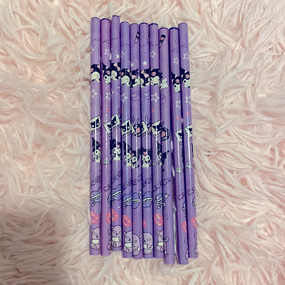 10 kuromi Sanrio pencils
